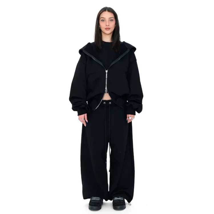 Komplet dresowy ZIP • czarny
