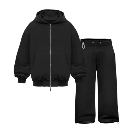 Komplet dresowy ZIP • czarny