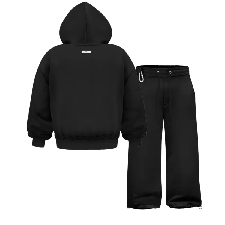 Komplet dresowy ZIP • czarny