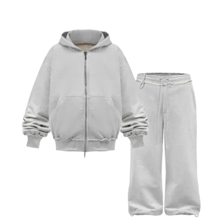 Komplet dresowy ZIP • szary