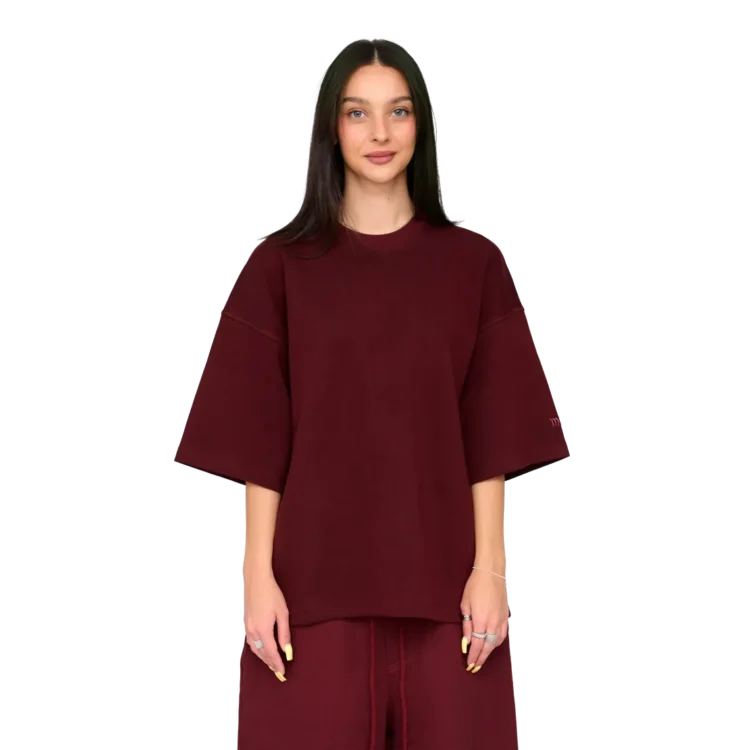 T-Shirt • bordowy