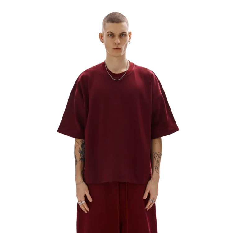 T-Shirt • bordowy