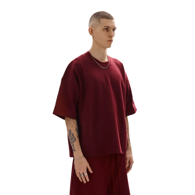 T-Shirt • bordowy